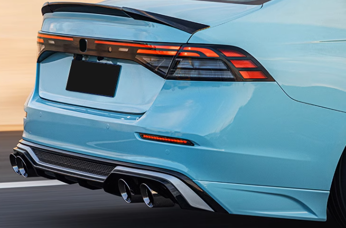 SWA 2023-2025 11th Gen Honda Accord Akasaka Rear Diffuser with Side Spats and Quad Tips (Painted) BY Akasaka Design