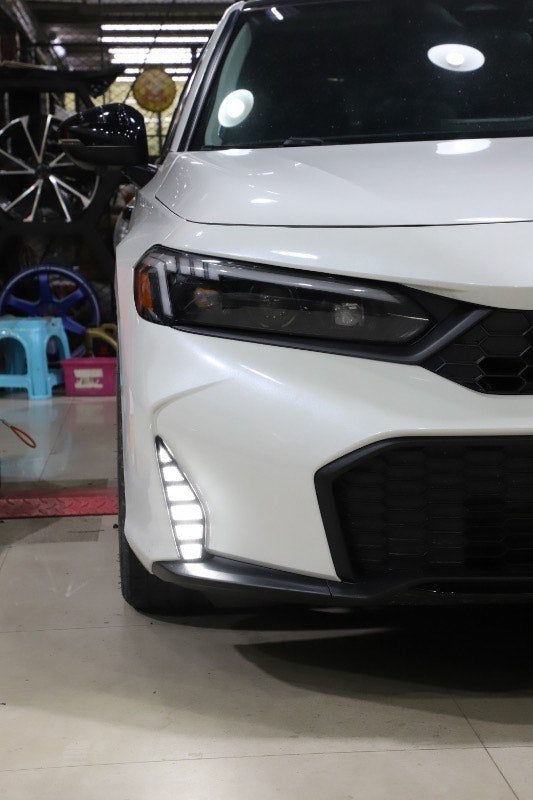 SWA 2025-2026 11.5th Gen Honda Civic LED Front Bumper Fog Daytime Running Lamp Flash LED Turn Signal Feature