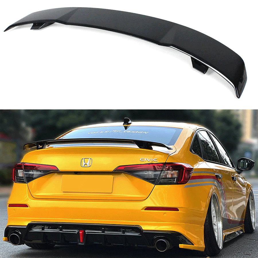SWA 2022-2025 11th Gen Civic Gloss Black Duckbill Trunk Spoiler v2 By YOFER Desgin