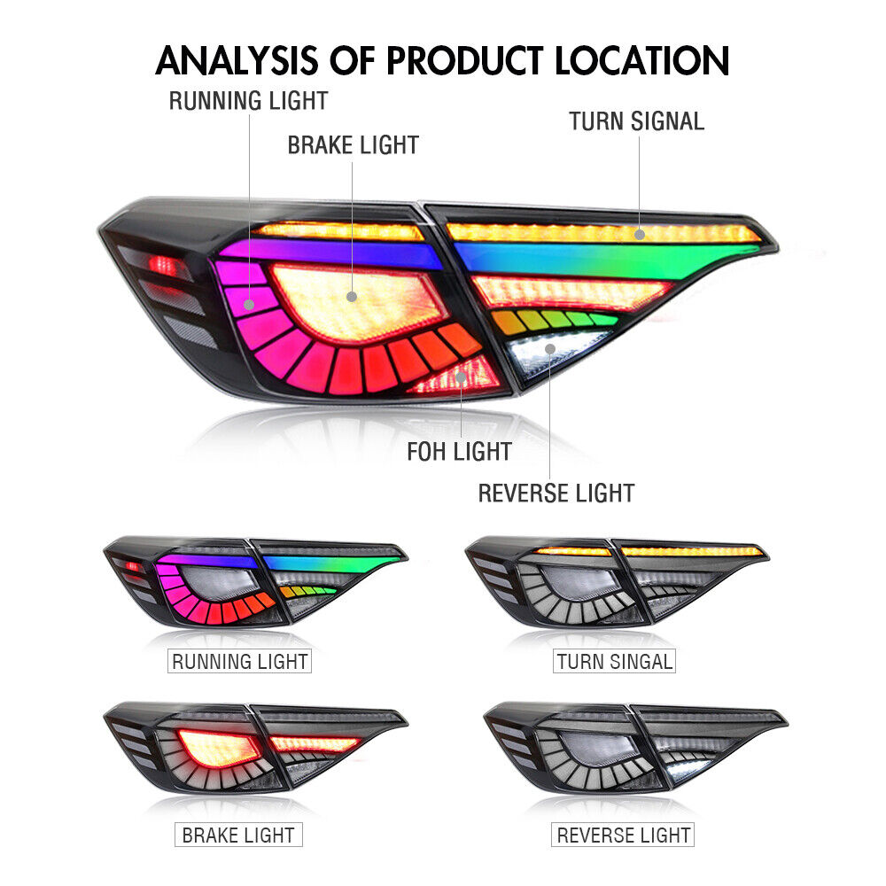 SWA 2022-2025 11th Gen Honda Civic V1 Demon Eye Sequential Tail Lights Assembly (RGB Version) With APP Control