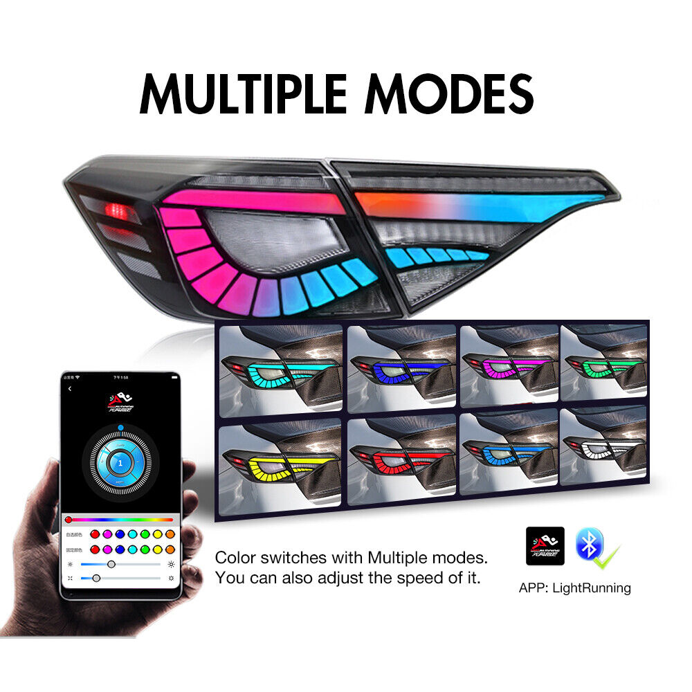 SWA 2022-2025 11th Gen Honda Civic V1 Demon Eye Sequential Tail Lights Assembly (RGB Version) With APP Control