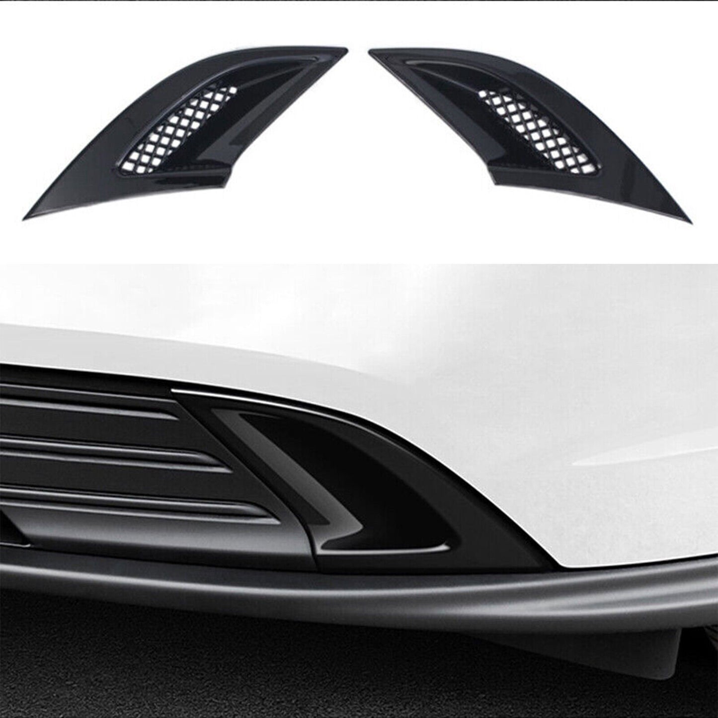 SWA 2023-2025 11th Gen Honda Accord  Gloss Black Exterior Front Fog Light Lamps (Bezel) Cover Trim ABS Car Accessories 2pcs