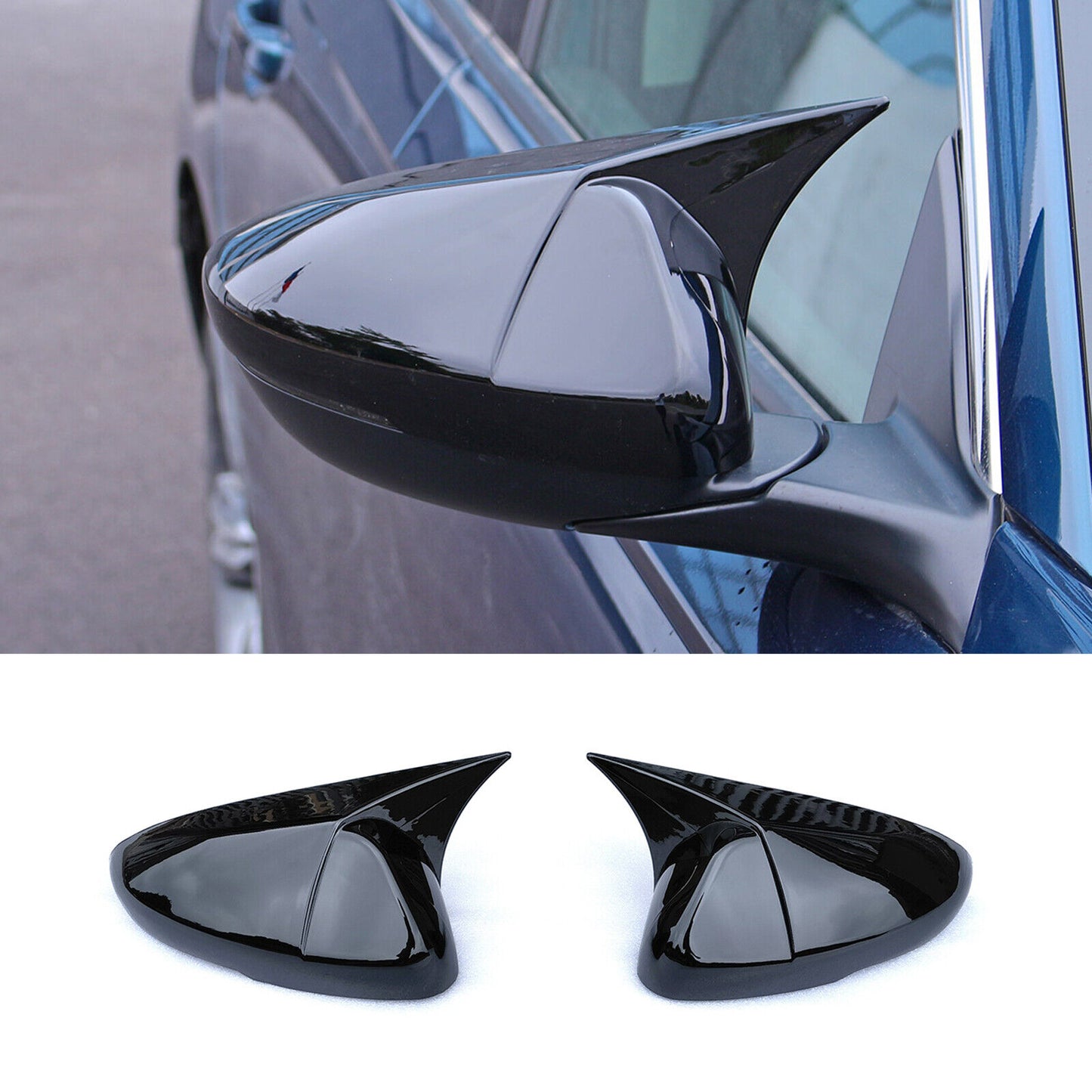SWA 2023-2025 11th Gen Honda Accord  Gloss black ABS Ox Horn Rear View Side Mirror Covers