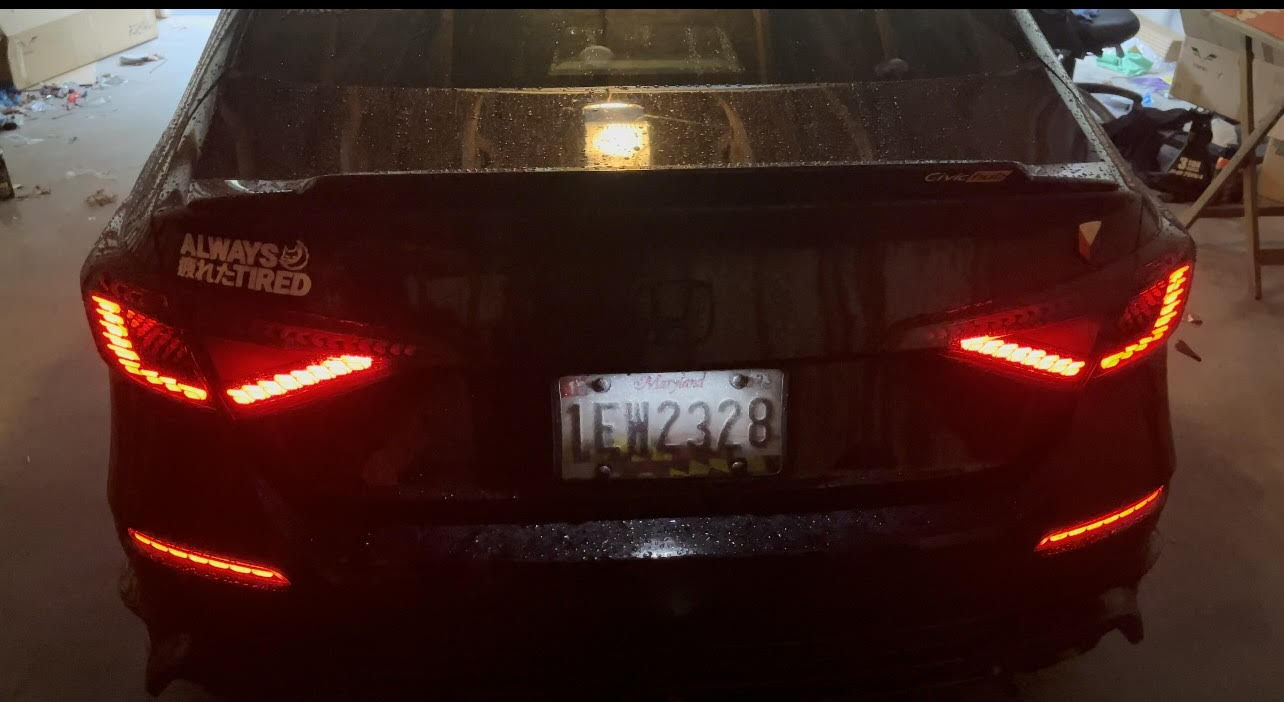 2022-2025  11th Gen Honda Civic Sedan V3 Dragon Scales Tail Lights