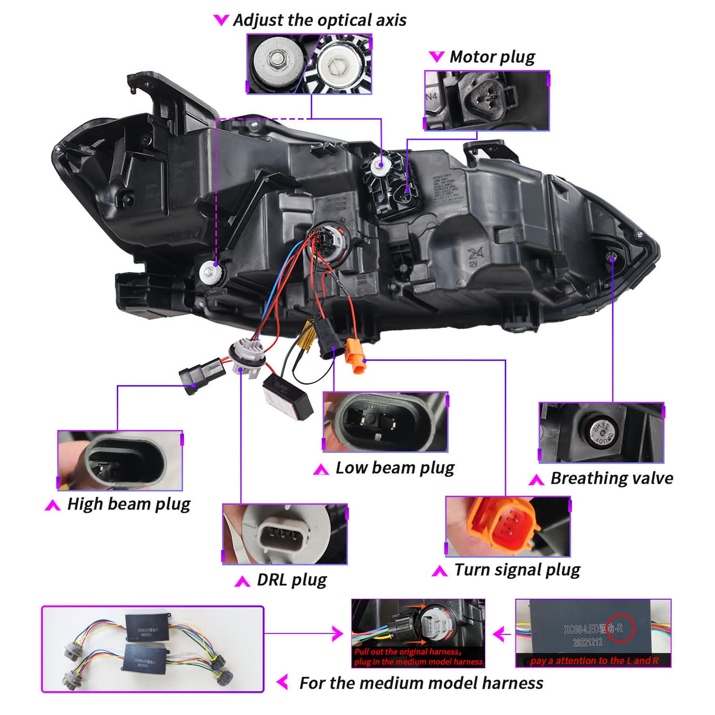 SWA 2022-23 11th Gen Civic V2 Sequential Headlights (Sedan and Hatchback)- Passenger And Driver Side- FULL LED