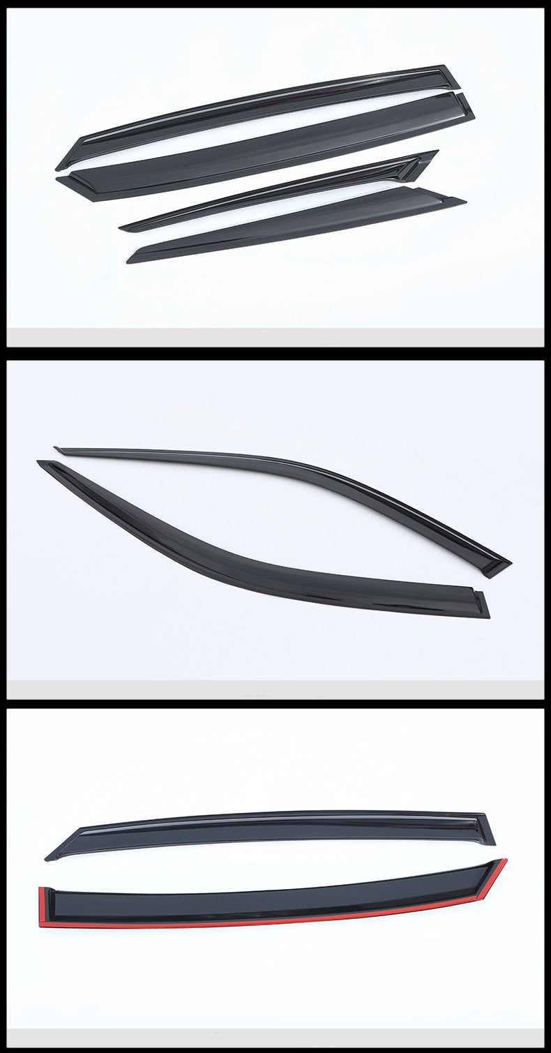 SWA 2022-2024  11th Gen Honda Civic 6 Pcs Gloss Black Window Visors (Sedan )