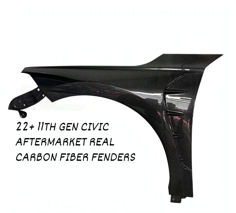 2022-2025 11th Gen Honda Civic Aftermarket Real Carbon Fiber Fender Set (Sedan and Hatchback)