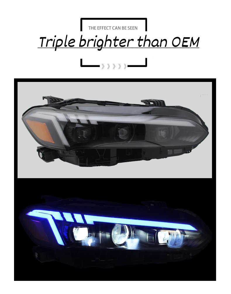 2022-2025 11th Gen Civic Sequential Headlights (Sedan and Hatchback)- Passenger And Driver Side- FULL LED