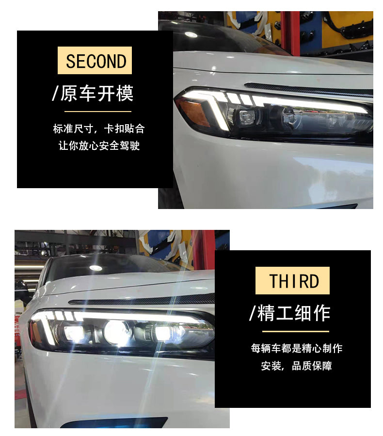 2022-2025 11th Gen Civic Sequential Headlights (Sedan and Hatchback)- Passenger And Driver Side- FULL LED