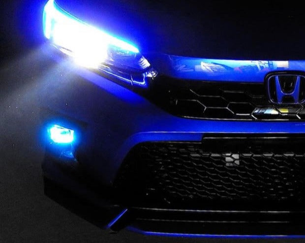 SWA 2022-2024  Honda 11th Gen Civic Fog Lights with Start-up Sequential animation halos ( icy Blue)  Sedan Hatchback