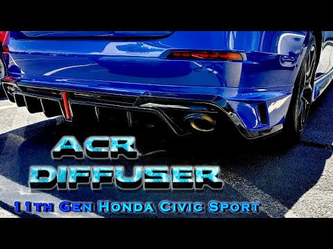 Load and play video in Gallery viewer, 2022-2025 11th Gen Civic ACR Diffuser Two-tone with LED brake light (Sedan Only)