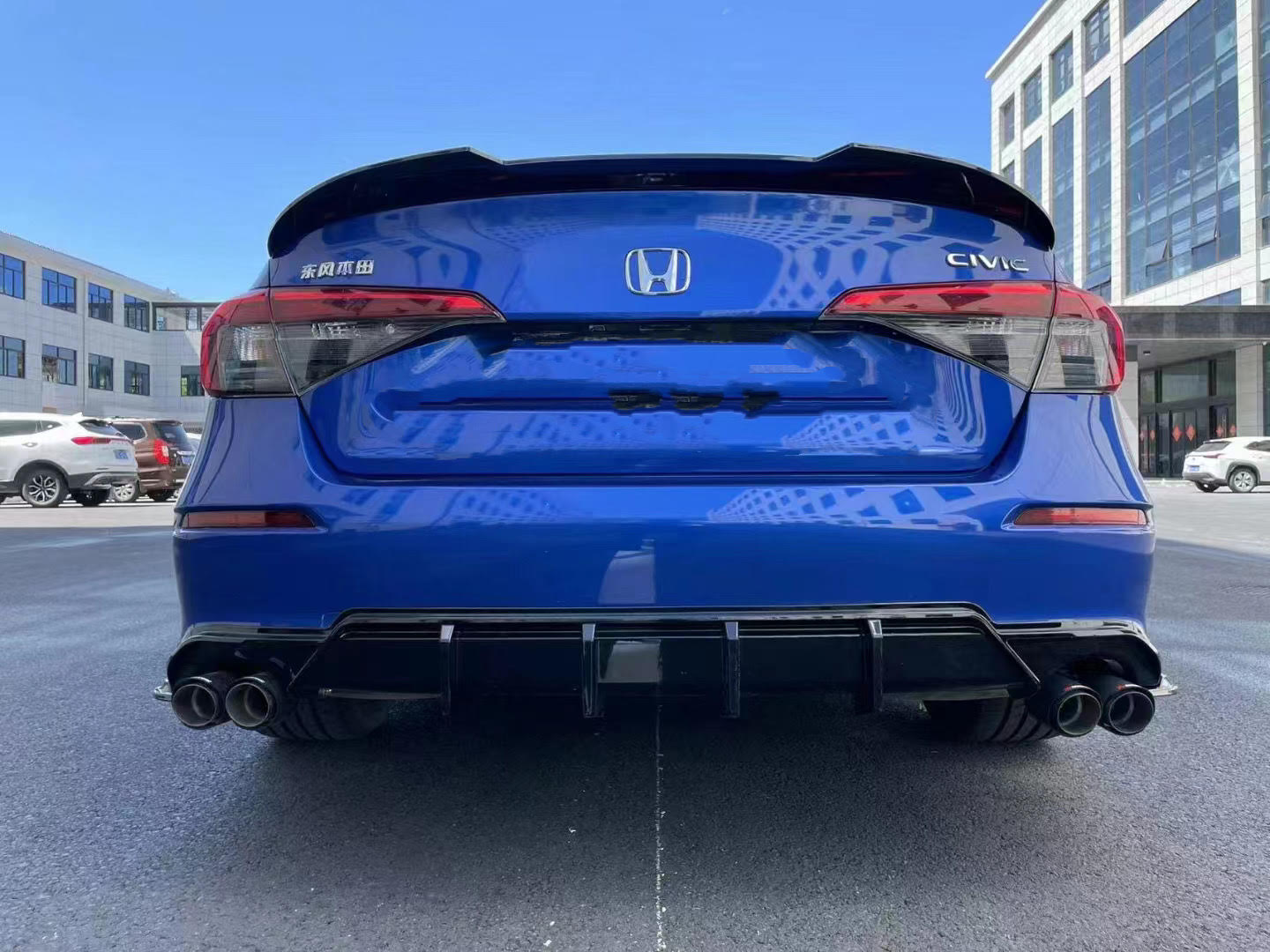 SWA 2022-2024  11th Gen Civic Sedan FE-C competition Gloss Black Diffuser+Spats Set