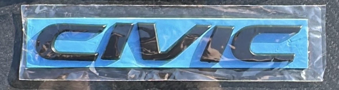 2022-2025 11th Gen Civic Black Out Rear Emblems