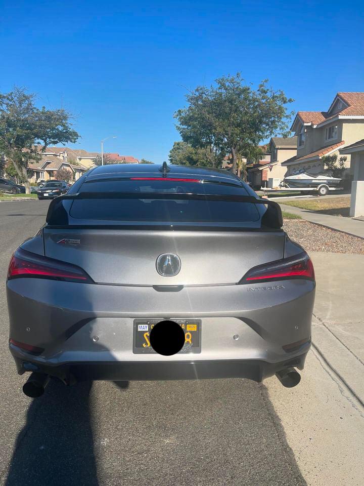 2023-2025 SWA 5th Gen DE4 Acura Integra 3 PCS Gloss Black DC5 Inspired Trunk Spoiler wing BY SWA Desgin