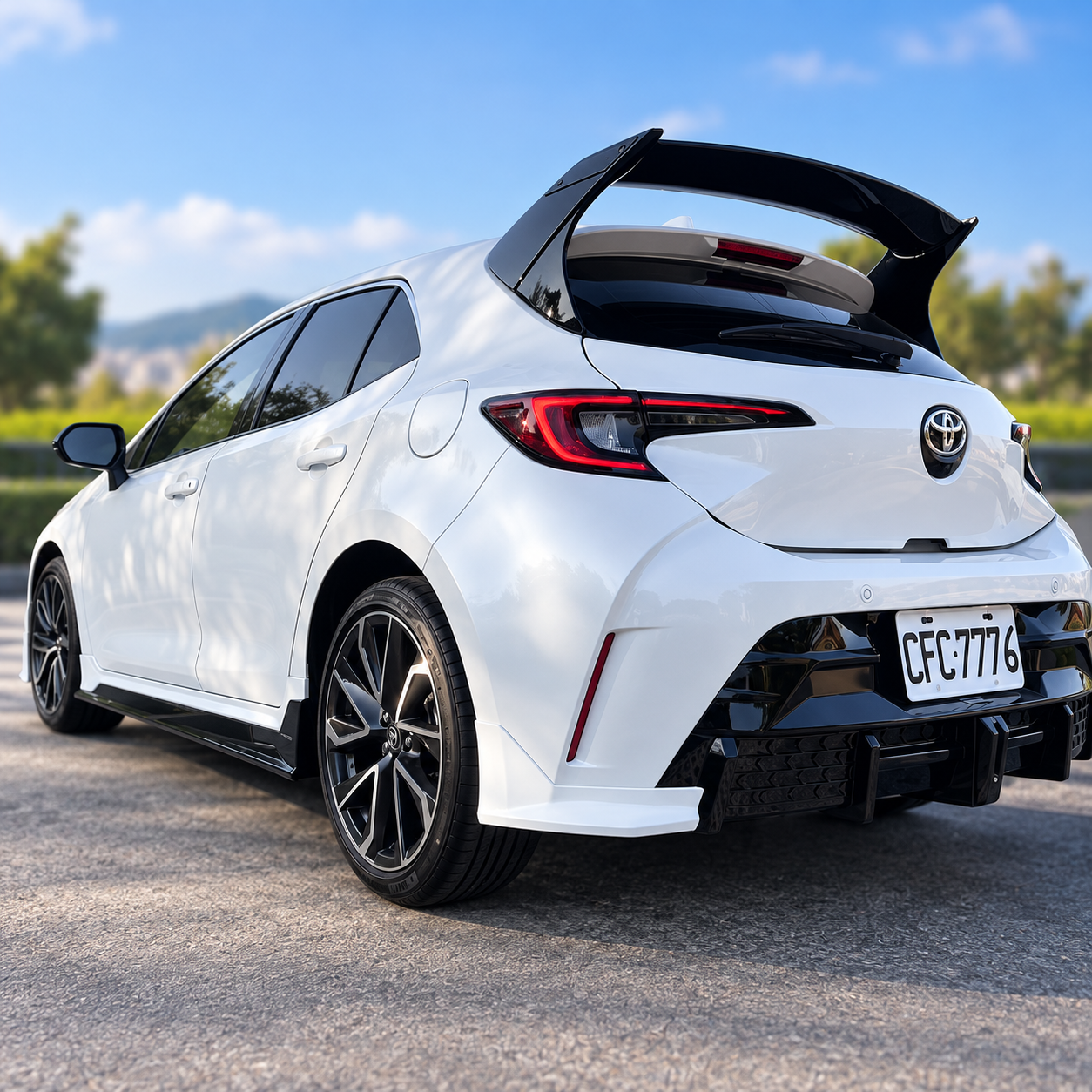 
                  
                    2020-2026 SWA E210 12th Gen Toyota Corolla Hatchback  Gloss Black Rear Diffuser with 3rd Brake Light BY Yofer Design
                  
                