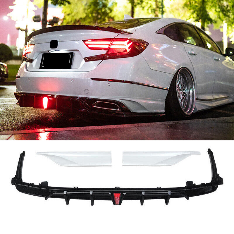 SWA 2022-2024 10th Gen Honda Accord V2 Rear Diffuser with 3rd Brake Li ...