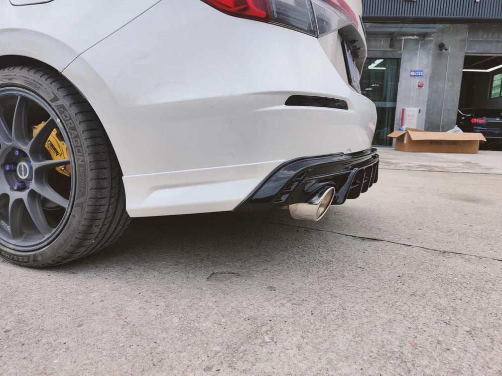 SWA 2022-2024 11th Gen Civic AK GLOSS BLACK Rear Diffuser with 3rd Bra ...